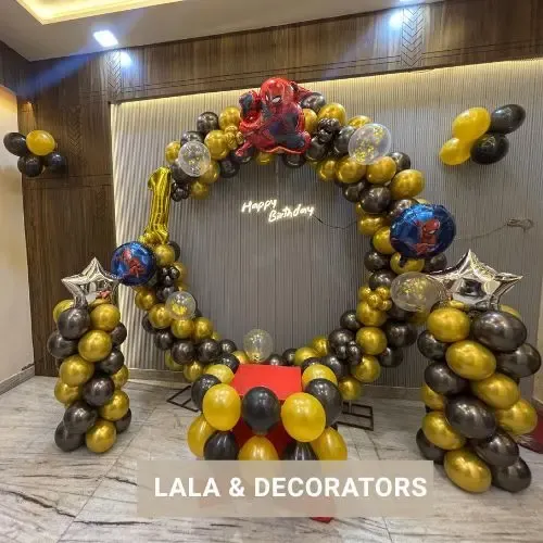 Golden & Black Birthday Decoration Setup
