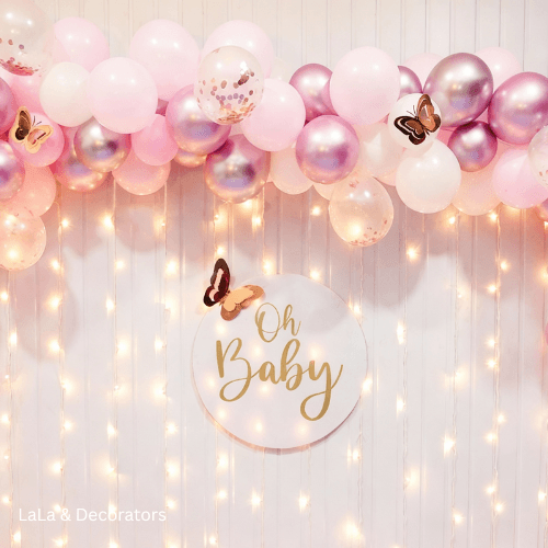 Baby Shower Balloon Decoration with Butterfly Theme 2