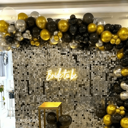  Bride-to-Be Decoration with Pink, Gold & Silver Balloons 2