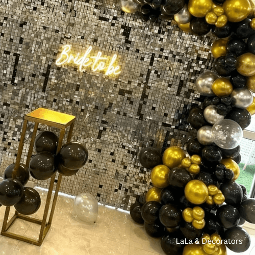  Bride-to-Be Decoration with Pink, Gold & Silver Balloons 3