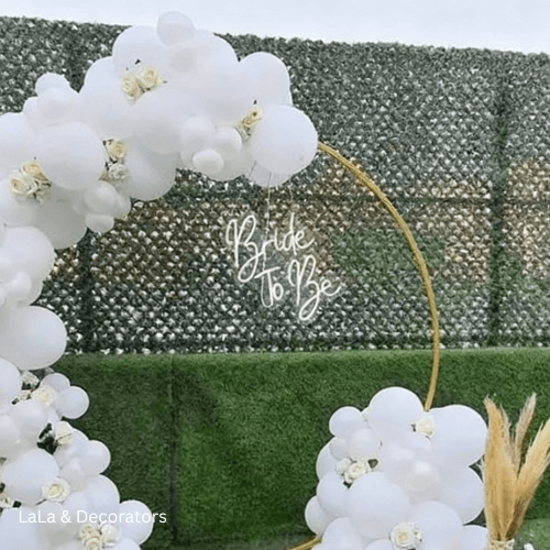 Elegant White Bride-to-Be Balloon Decoration  2