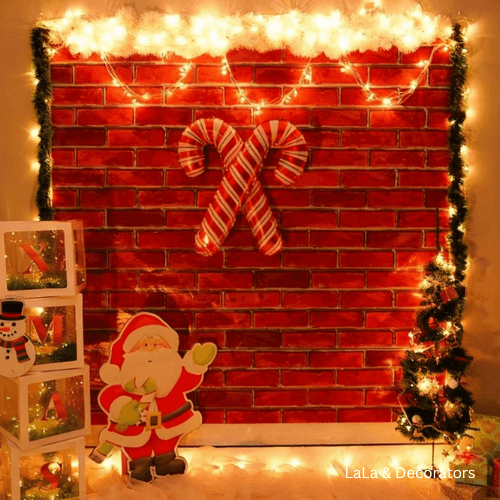 Christmas Balloon and Tree Decoration with Santa