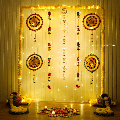 Diwali Floral Lamp Decoration 2