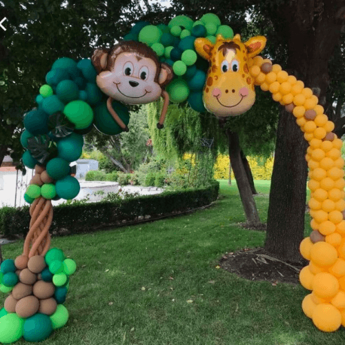 Jungle Themed Balloon Arch