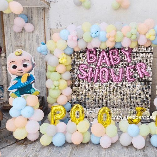 Pastel Baby Shower Balloon Decor 3