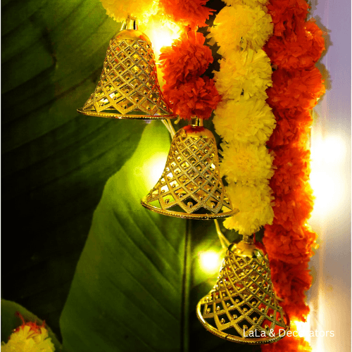 Traditional Banana Leaf & Marigold Garland for Festive Decor 3